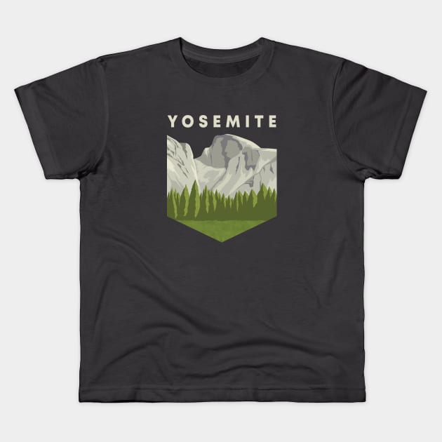 Half Dome Yosemite National Park Kids T-Shirt by creative.z